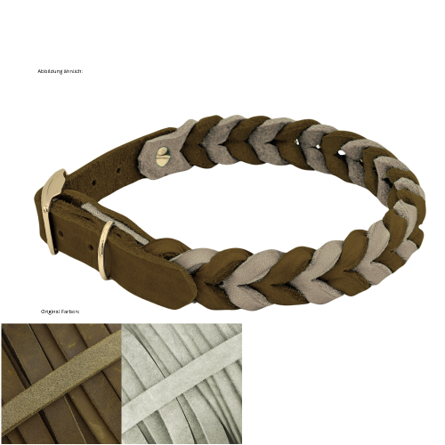 Leder Halsband geflochten Konfigurator