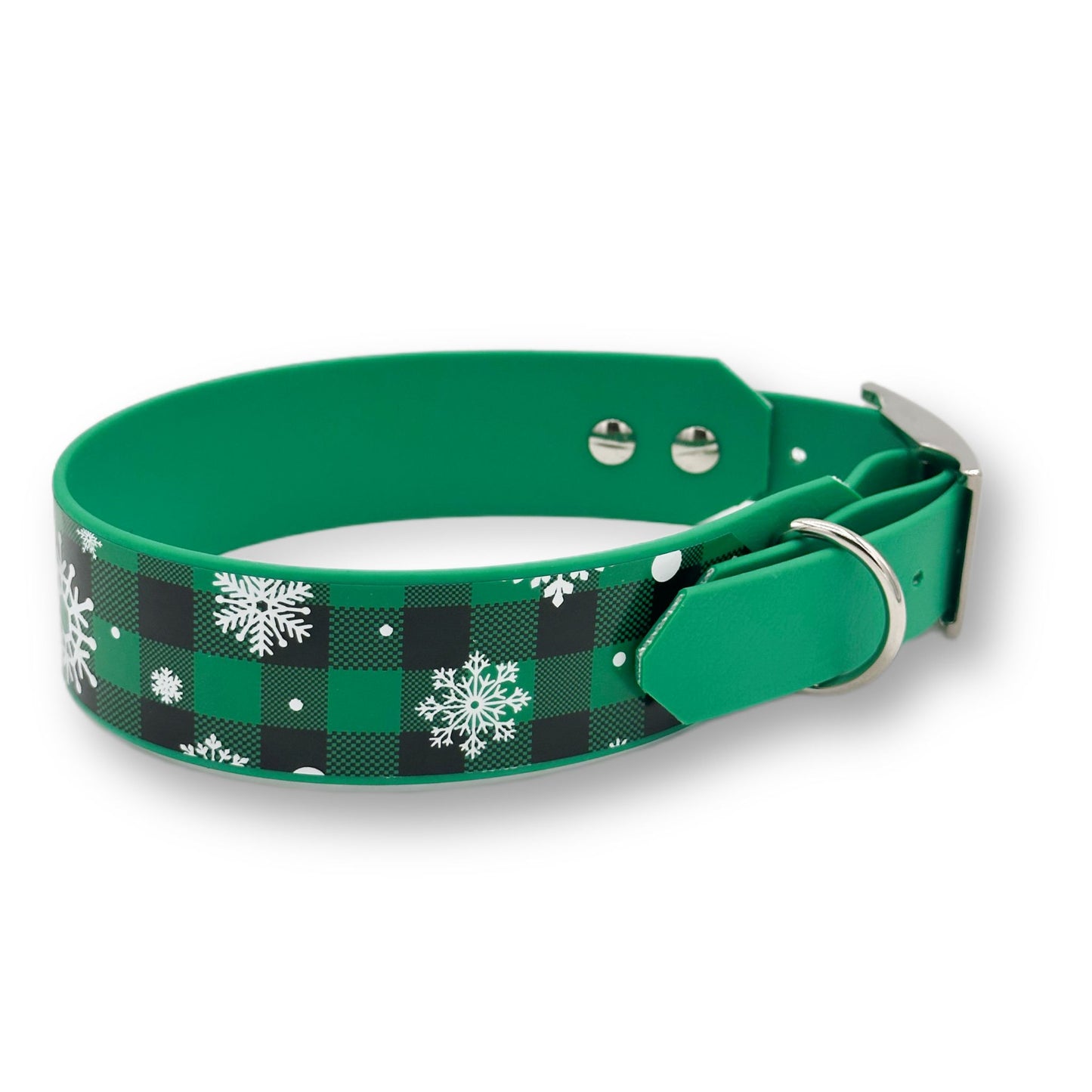 Biothane Halsband Schneeflocke