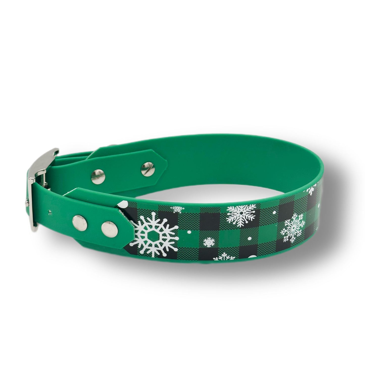 Biothane Halsband Schneeflocke