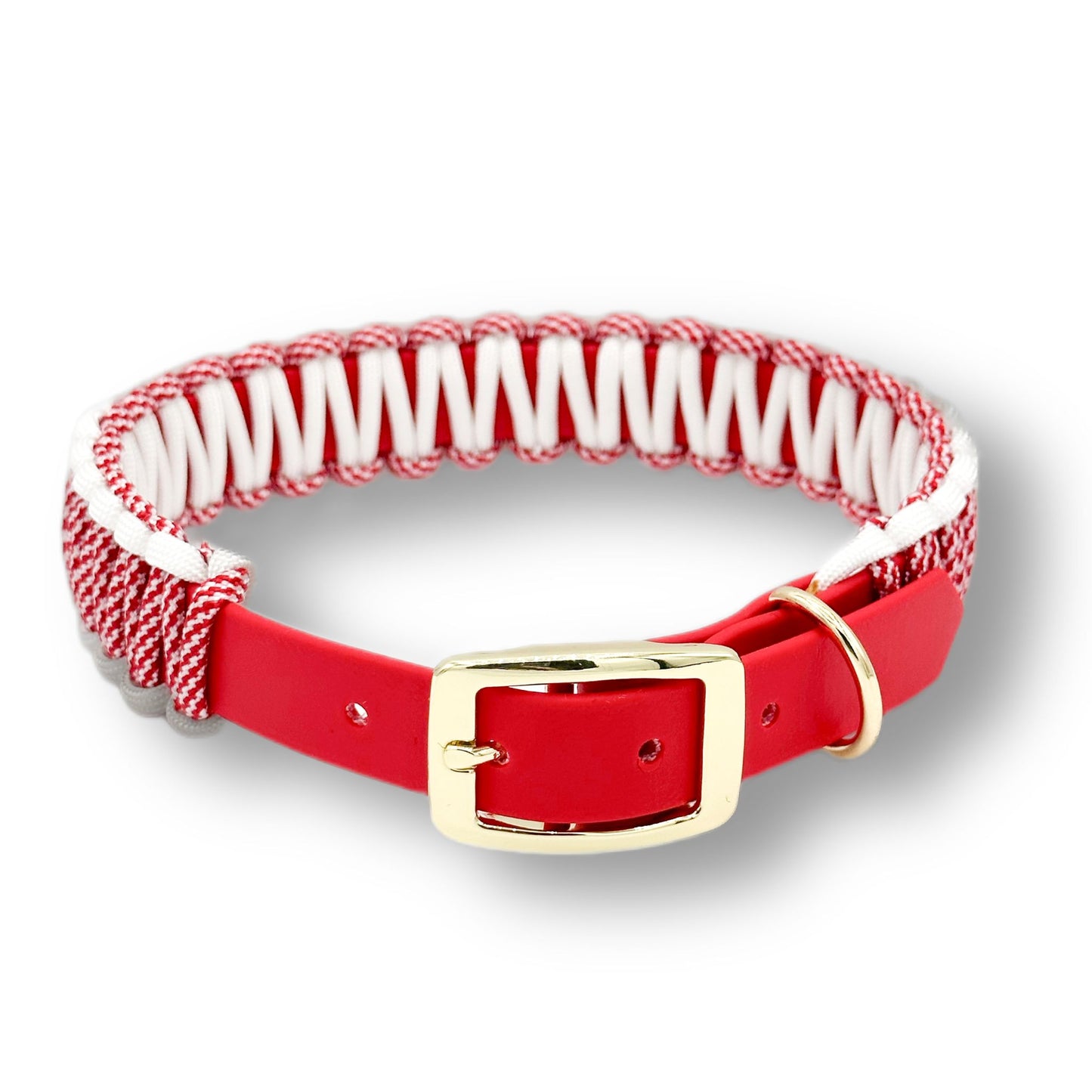 Biothane Halsband Cord Comfort Candy Cane