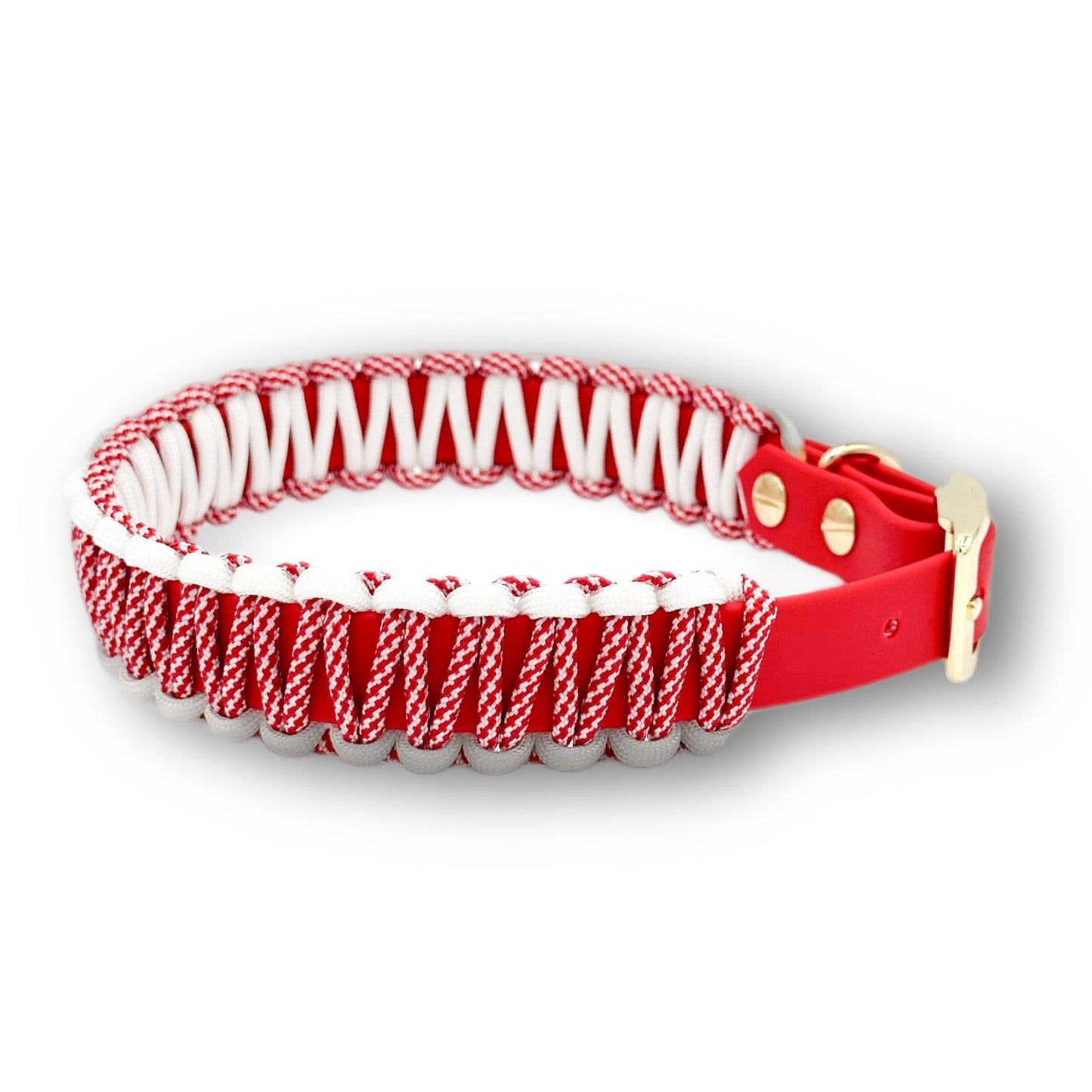Biothane Halsband Cord Comfort Candy Cane