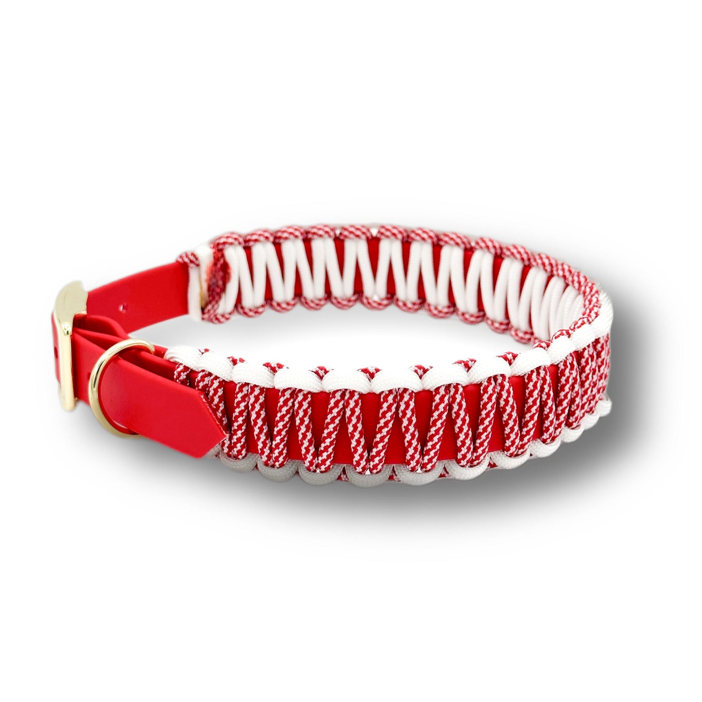 Biothane Halsband Cord Comfort Candy Cane
