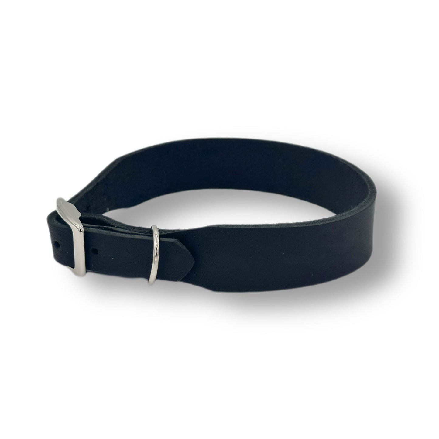 Personalisierbares Leder Halsband Black