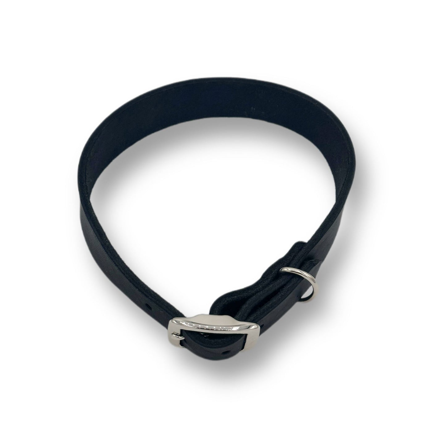 Personalisierbares Leder Halsband Black
