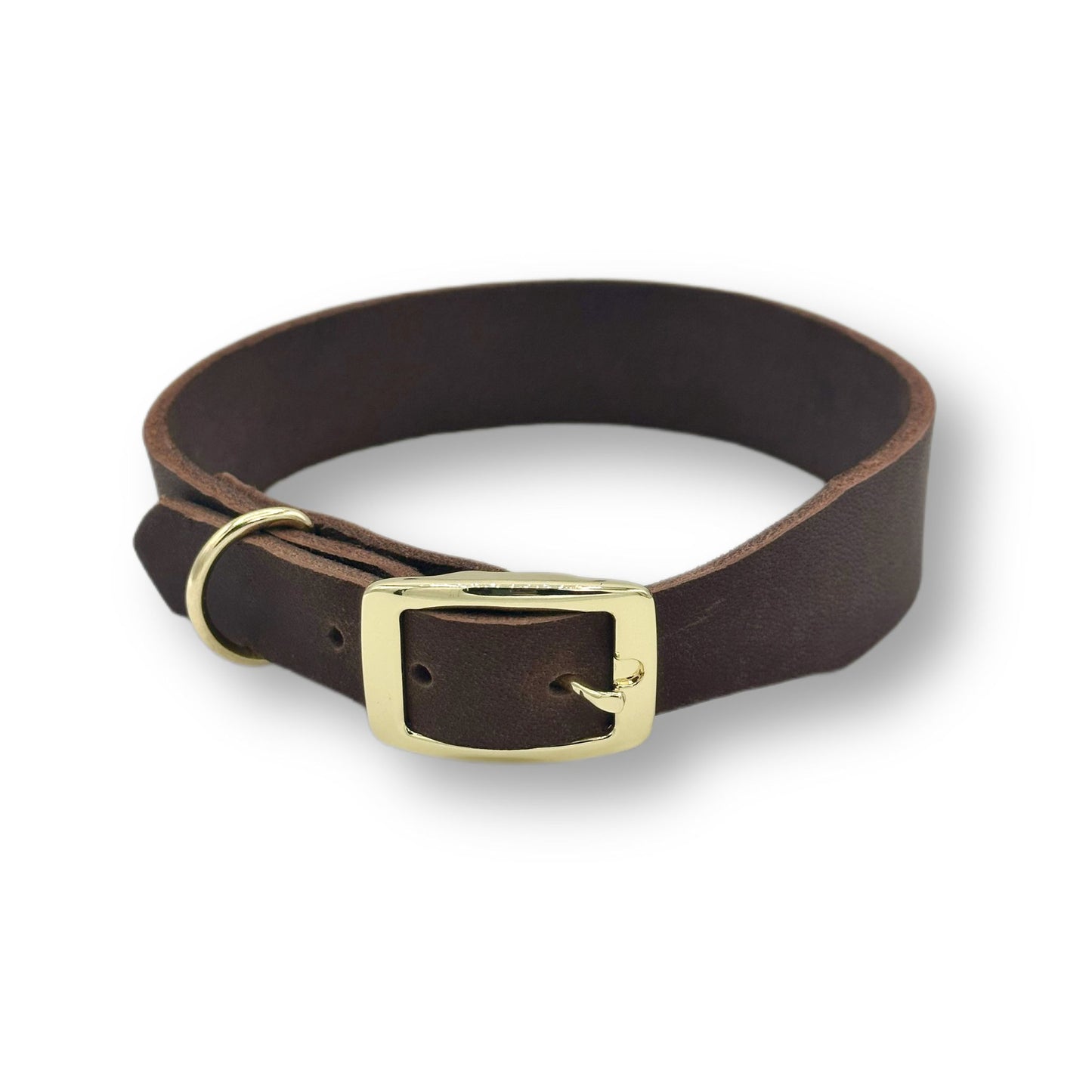 Personalisierbares Leder Halsband Dark Brown