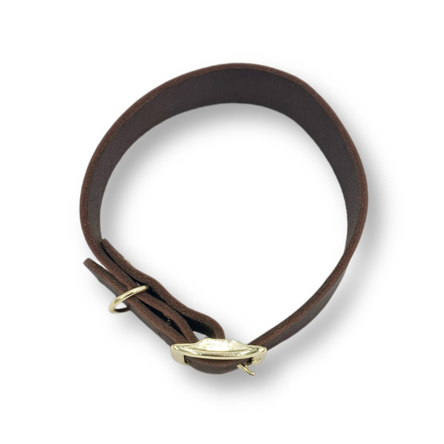 Personalisierbares Leder Halsband Dark Brown