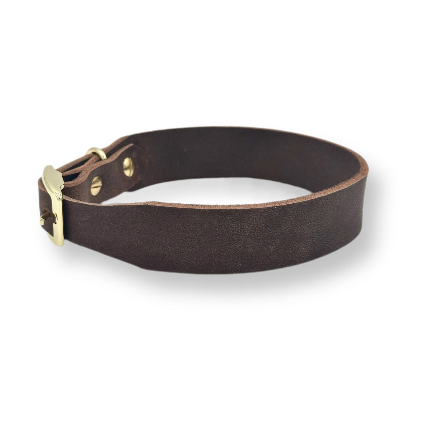 Personalisierbares Leder Halsband Dark Brown