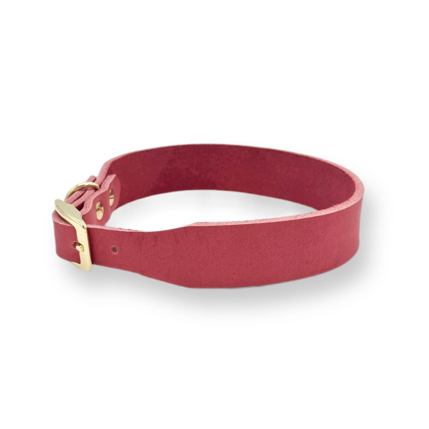 Personalisierbares Leder Halsband Rosa