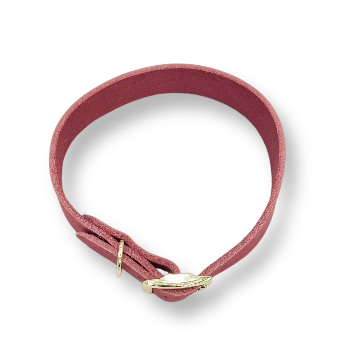 Personalisierbares Leder Halsband Rosa