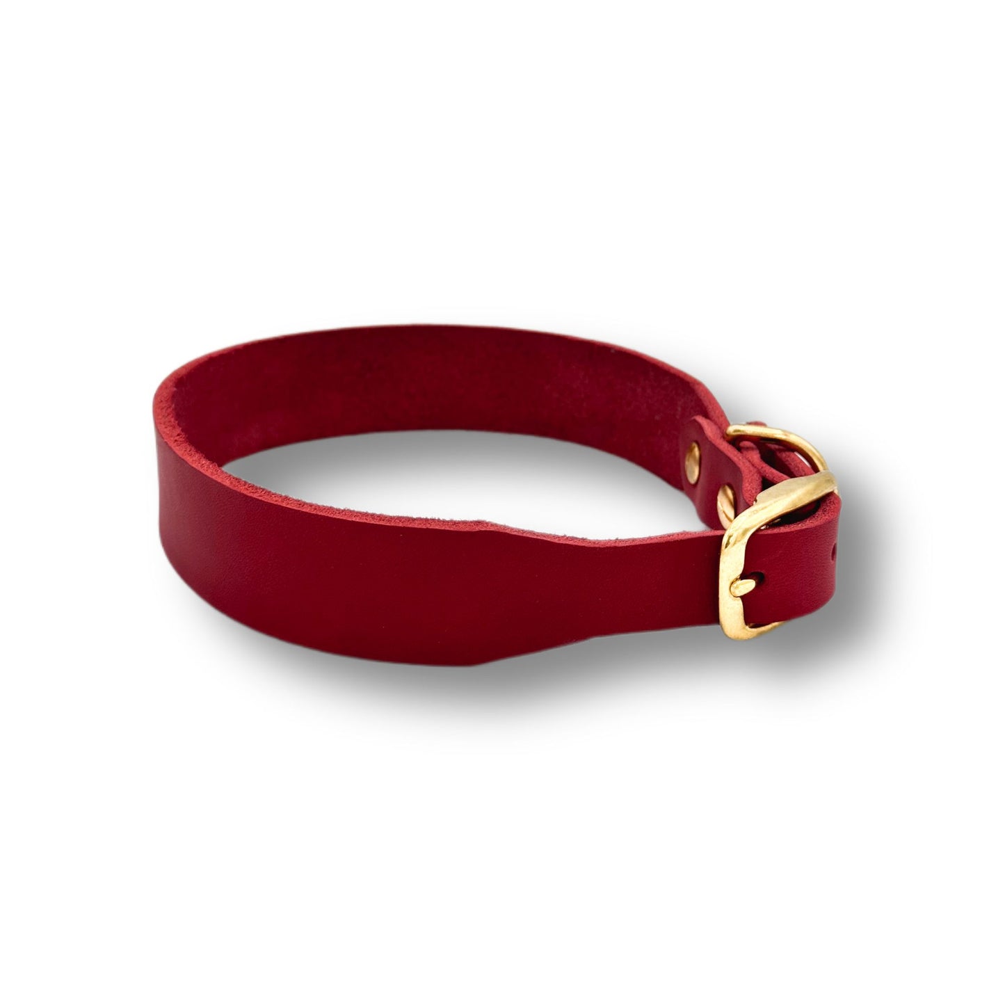 Personalisierbares Leder Halsband Red