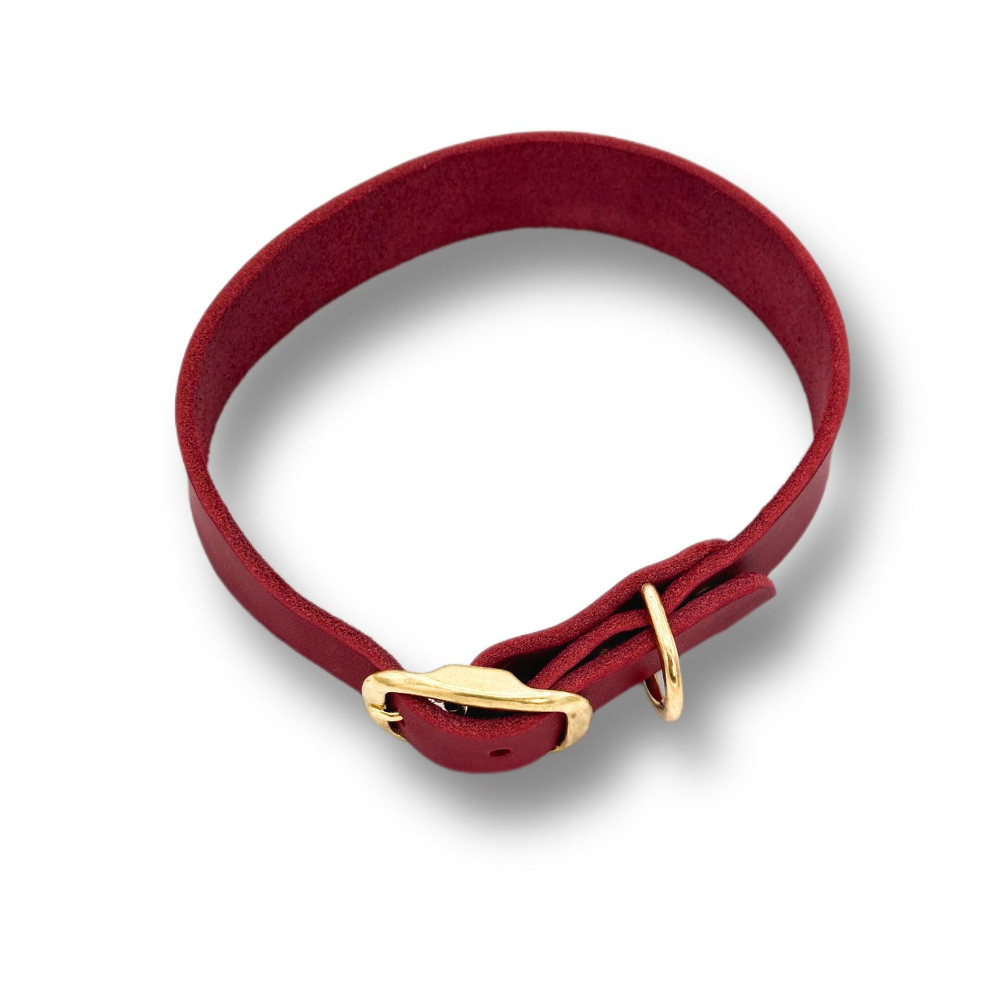Personalisierbares Leder Halsband Red