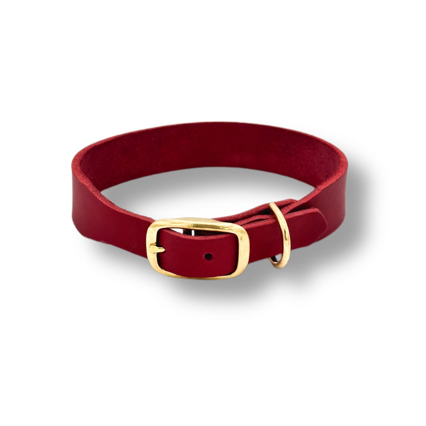 Personalisierbares Leder Halsband Red