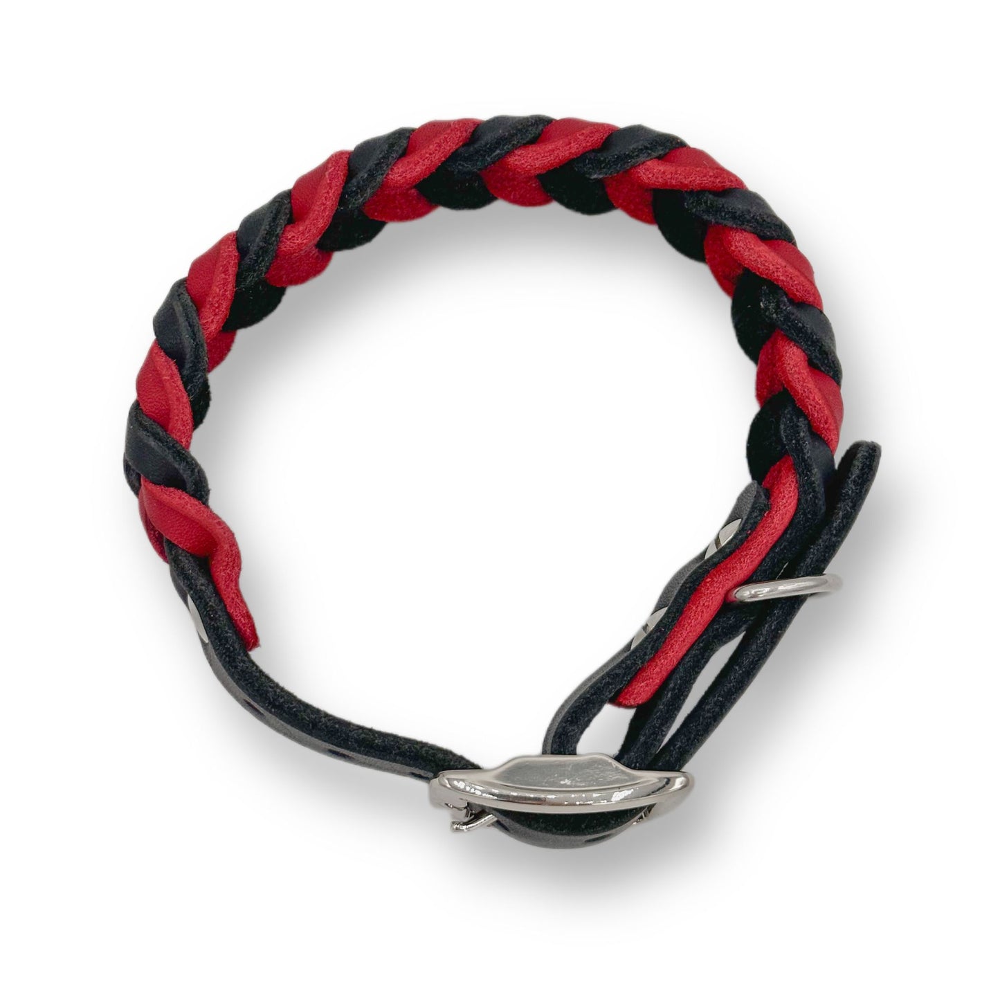 Leder Halsband Braided Heart