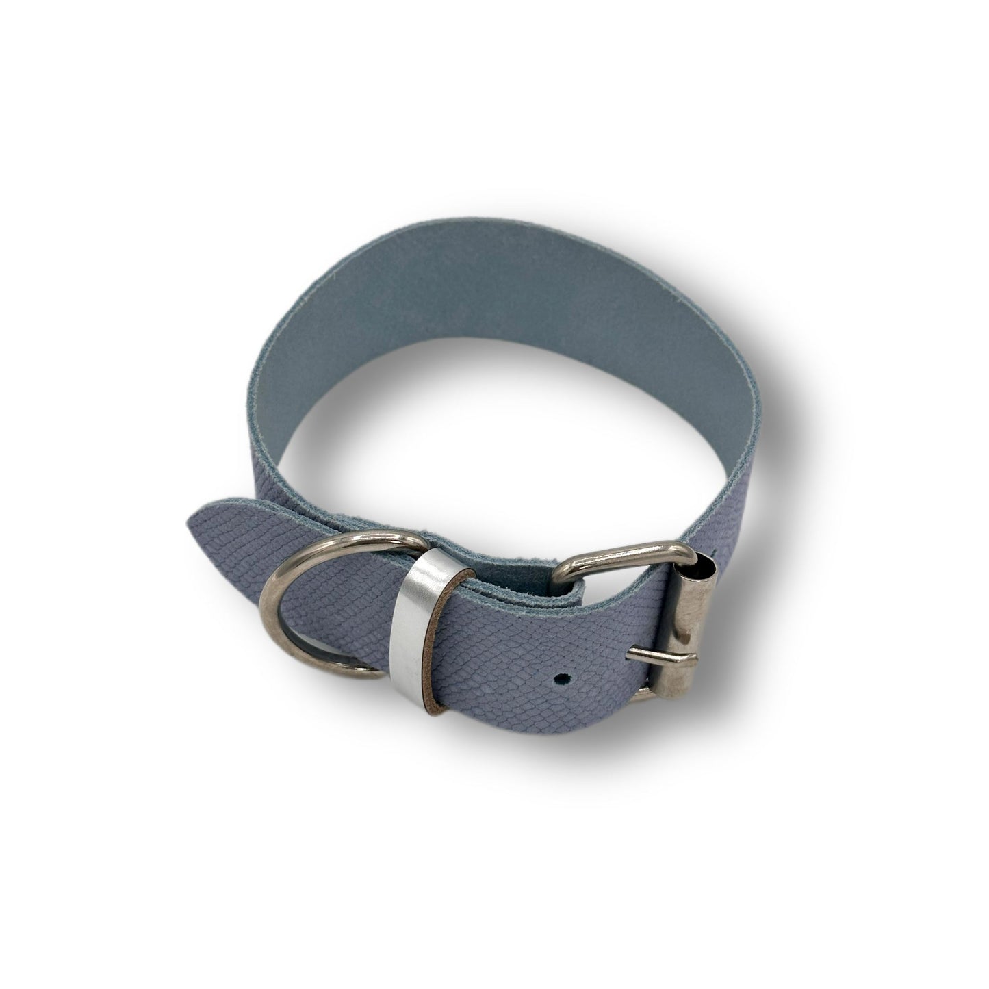 Veloursleder Halsband Light Blue
