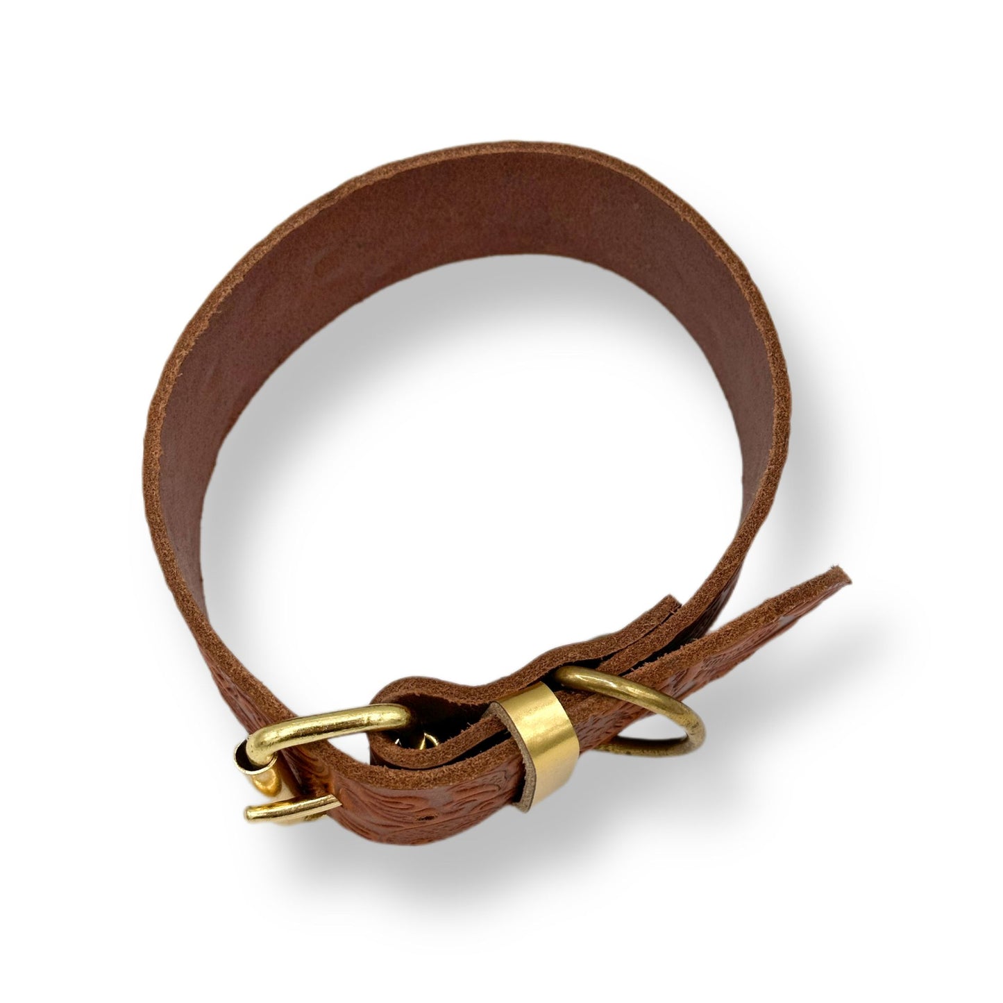 Leder Halsband Floral