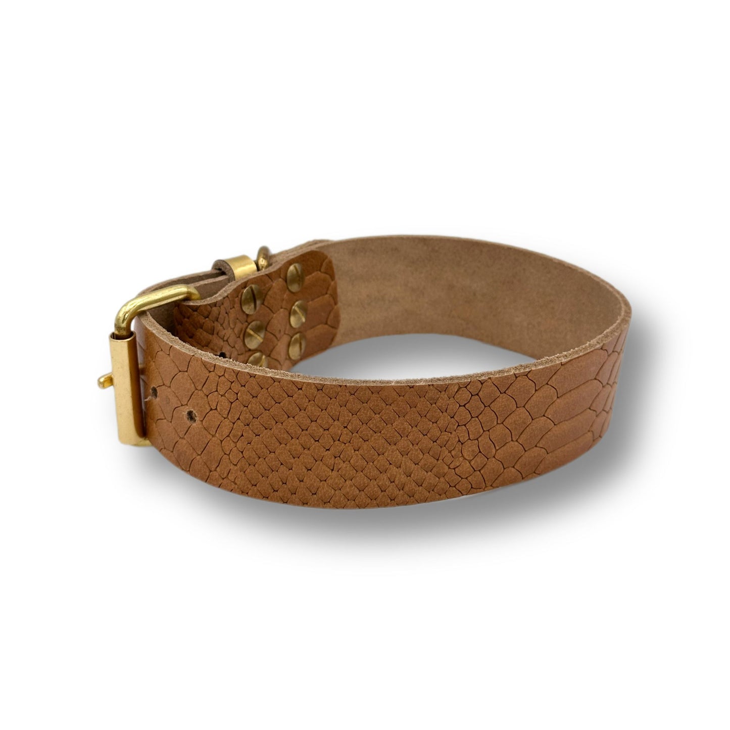 Leder Halsband Brown Snake