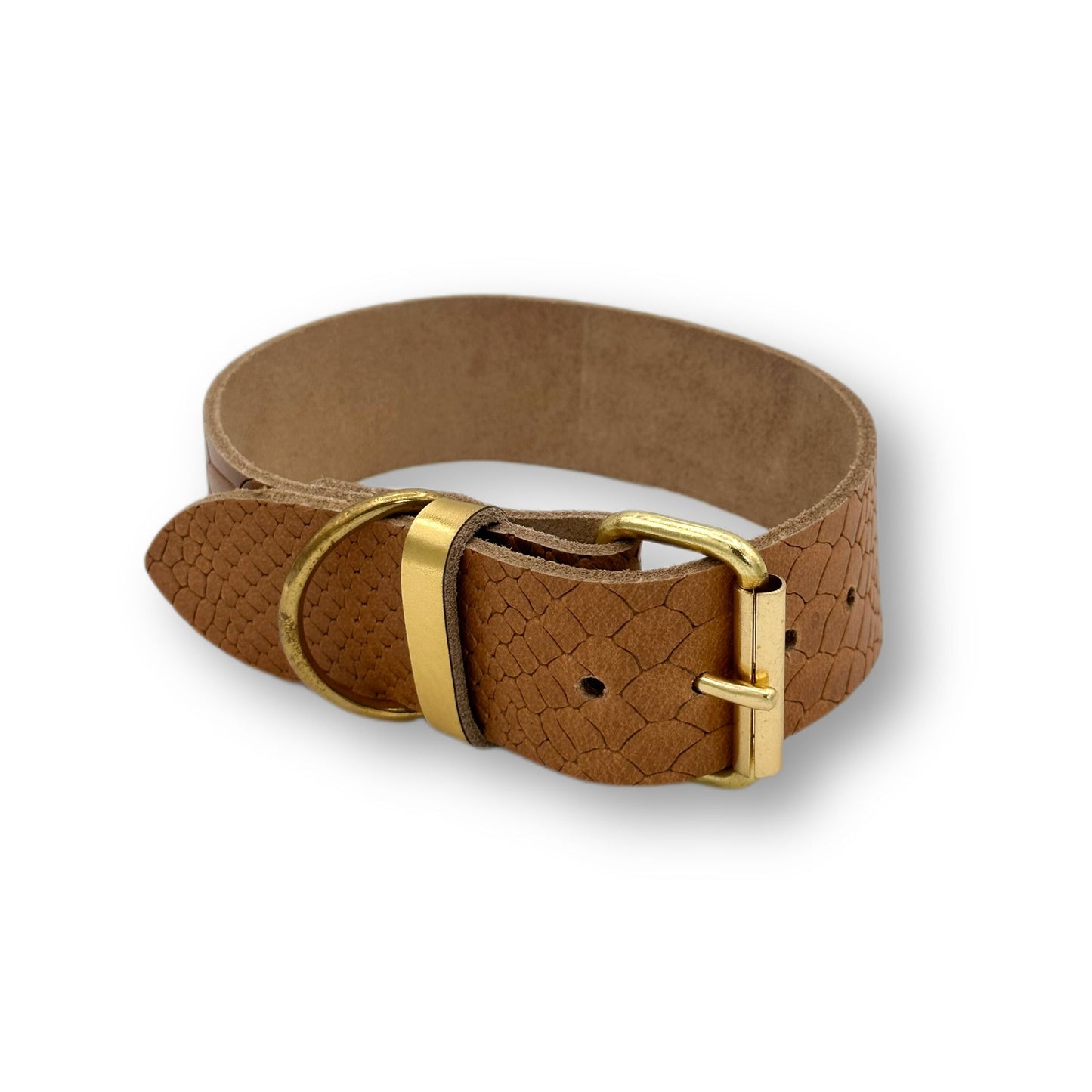 Leder Halsband Brown Snake
