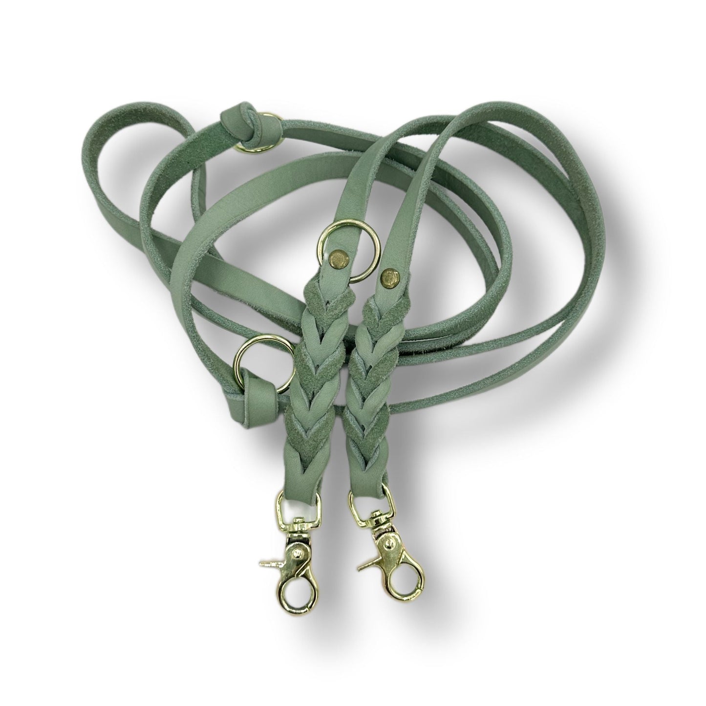 Leder Leine Mint
