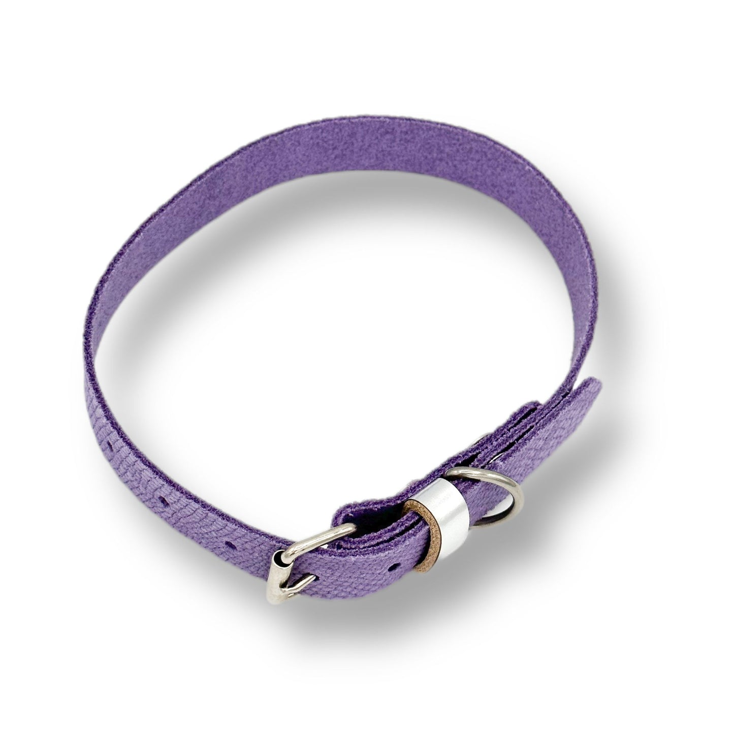 Veloursleder Halsband Purple
