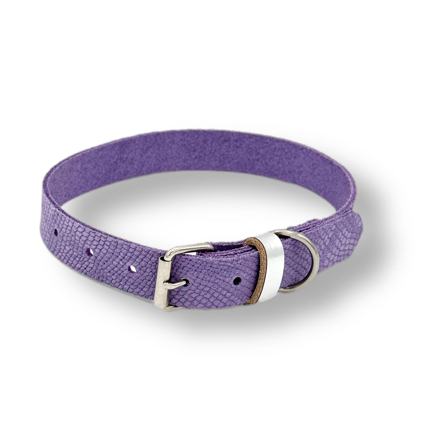Veloursleder Halsband Purple