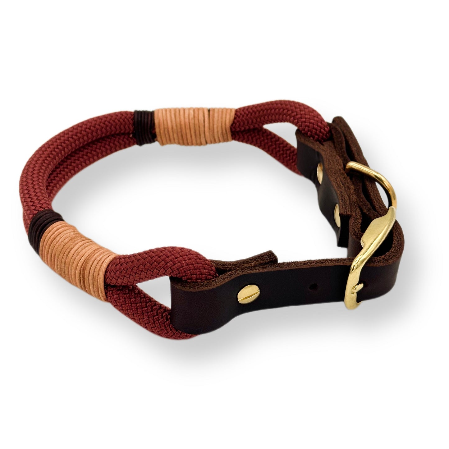 Personalisierbares Tau Halsband Copper Red