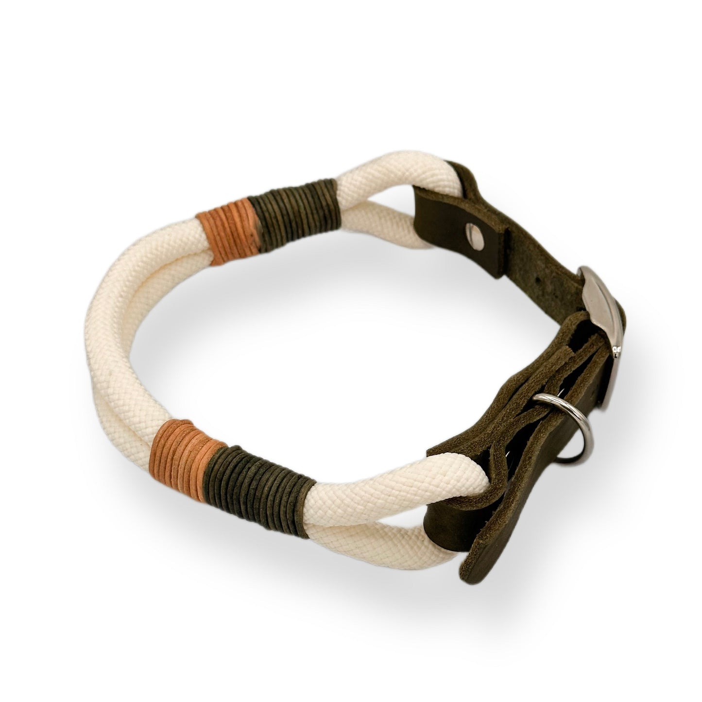 Personalisierbares Tau Halsband Cream ó Leaf