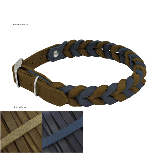 Leder Halsband geflochten Konfigurator