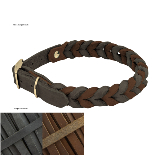 Leder Halsband geflochten Konfigurator