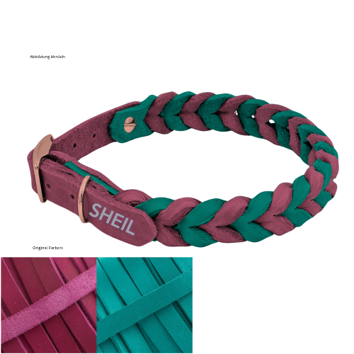 Leder Halsband geflochten Konfigurator