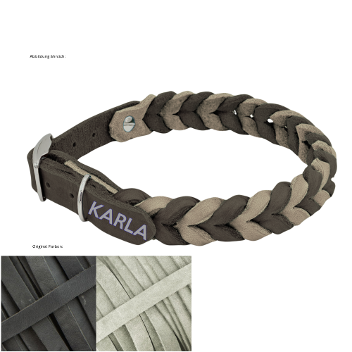 Leder Halsband geflochten Konfigurator
