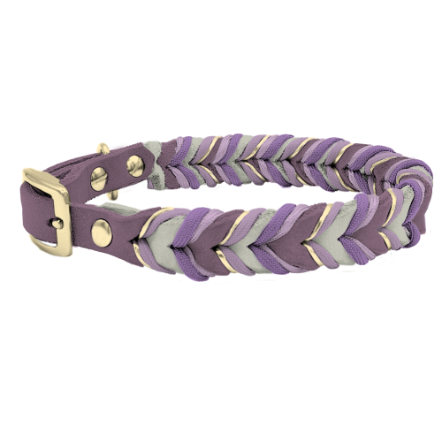 Leder Halsband Braided+ Konfigurator