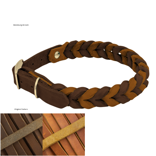 Leder Halsband geflochten Konfigurator