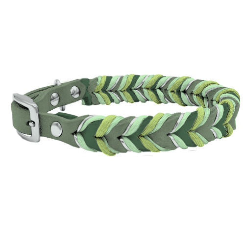 Leder Halsband Braided+ Konfigurator