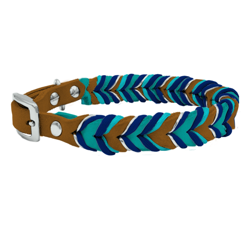 Leder Halsband Braided+ Konfigurator