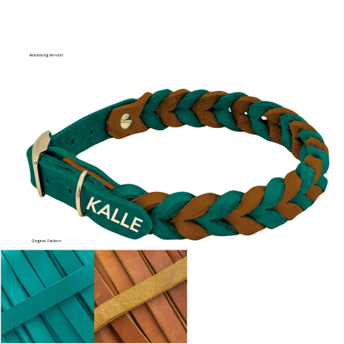 Leder Halsband geflochten Konfigurator