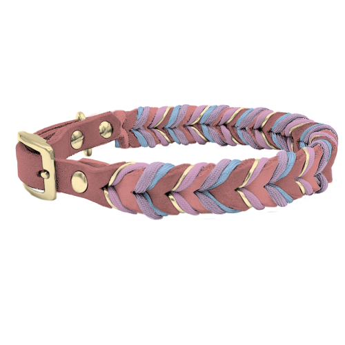 Leder Halsband Braided+ Konfigurator