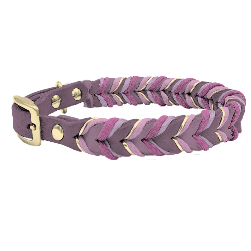 Leder Halsband Braided+ Konfigurator