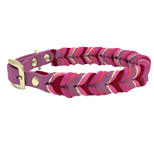 Leder Halsband Braided+ Konfigurator