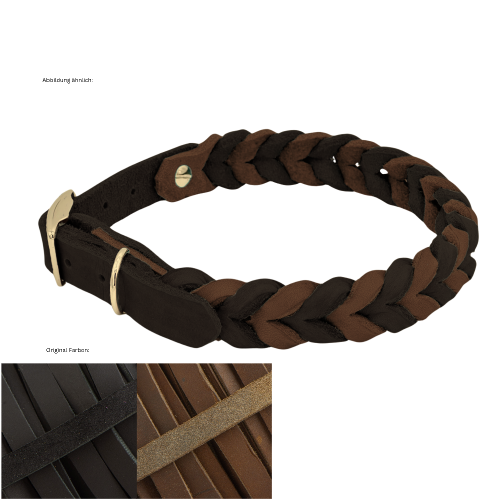 Leder Halsband geflochten Konfigurator