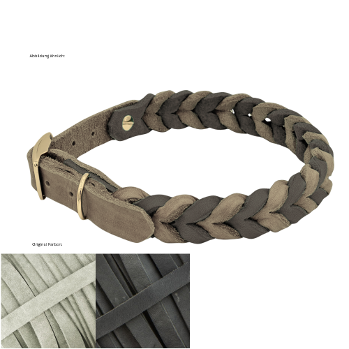 Leder Halsband geflochten Konfigurator