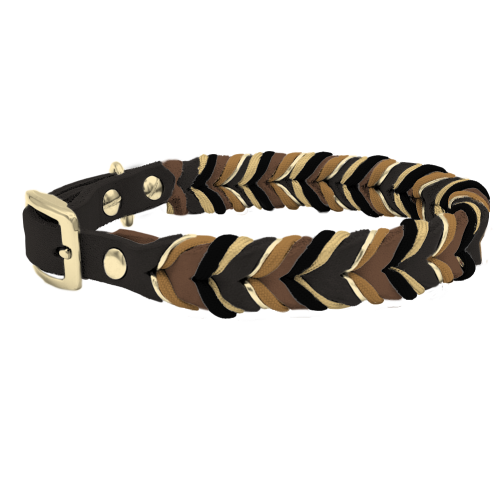 Leder Halsband Braided+ Konfigurator