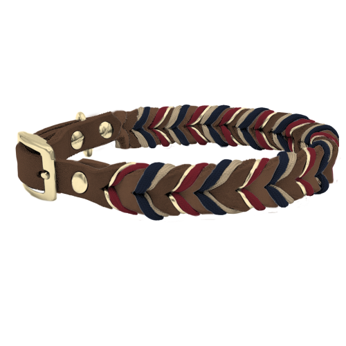 Leder Halsband Braided+ Konfigurator