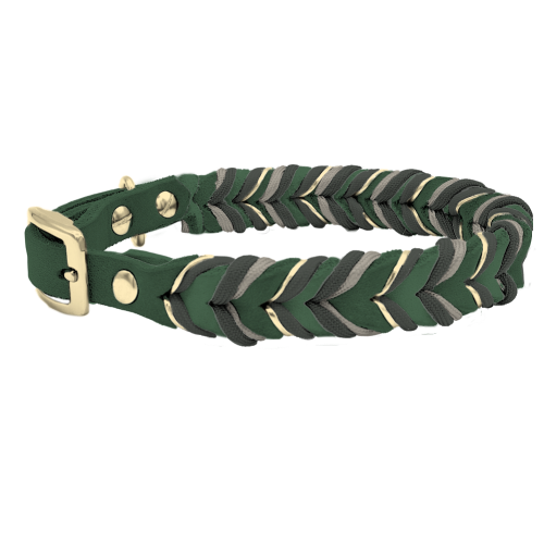 Leder Halsband Braided+ Konfigurator