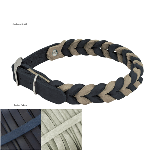 Leder Halsband geflochten Konfigurator