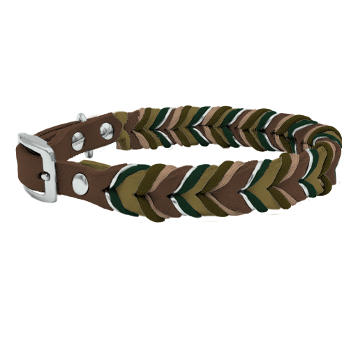 Leder Halsband Braided+ Konfigurator