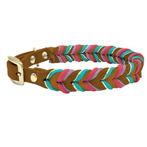 Leder Halsband Braided+ Konfigurator