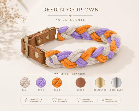 Geflochtenes Tau Halsband individuell konfigurieren