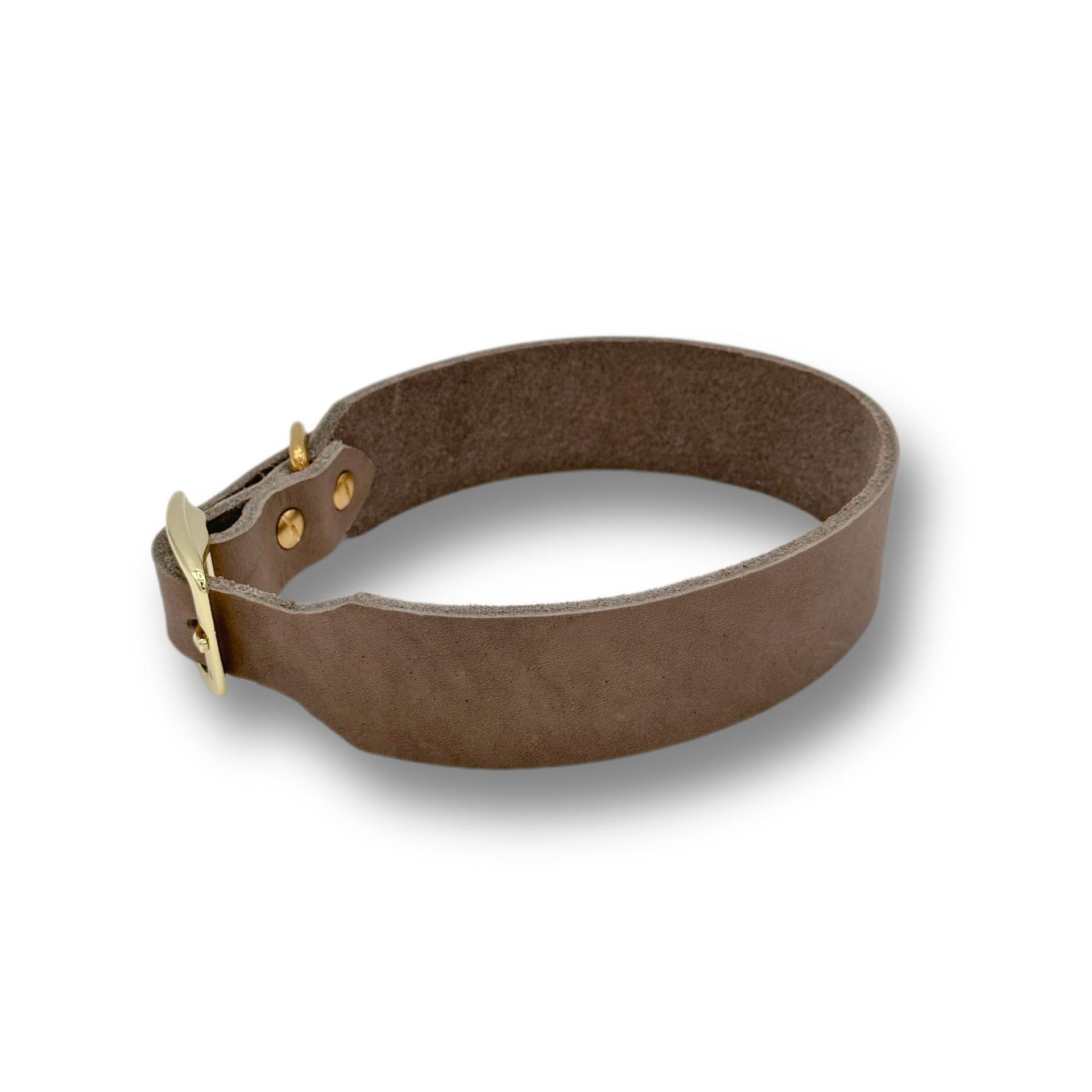 Personalisierbares Leder Halsband Schlamm – Pfoten Chic