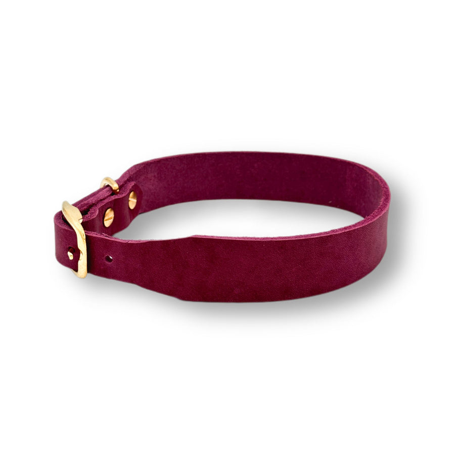 Personalisierbares Leder Halsband Berry