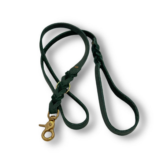 Leder Leine Sea Green